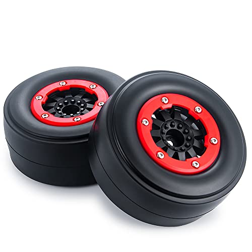 2Pcs Rear 2.2/3.0" Drag Racing Wheel Tires | For 1:10 22S No-prep Drag Racing, RC Car Short Course Slash