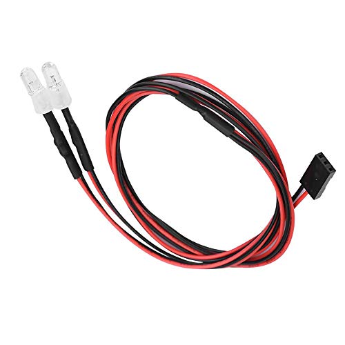 RC LED Light Kits, 2PCS 5mm Headlights RC Accessory LED Lights for 1/10 Model Drift Car Vehicle(12# Red Light)