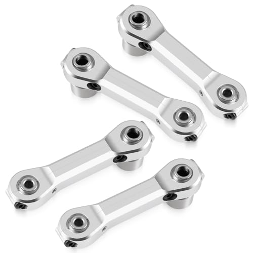 4Pcs Aluminum Anti-Roll Sway Bar Suspension Arm Linkage,Silver | Upgrade Parts, For 1/5 Losi DBXL 2.0 RC Car - color: Silver