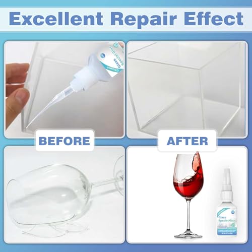 20g Glass Glue, Instant Strong Glue for Acrylic, Other Materials | Acrylic Super Glue for Bonding Glass| Clear Adhesive Glue Repair for Craft, Jewelry, Rhinestone, Crystal, Mirror, Glasses - size: 20g Glass Glue