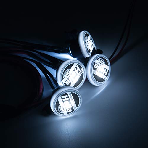 RC Car Round LED Light &Cover for 1/10 RC Crawler Axial SCX10 90046 CC01 D90 TRX-4 Tamiya HSP RC Car Parts (4 PCS)
