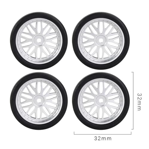 RC Car Accessories for Ldrc for AE86 1/18 RC Car Upgrade Parts 4Piece 32Mm RC Drift Tire Wheel Hard Tyre Parts Accessories RC Car Replacement DIY Parts