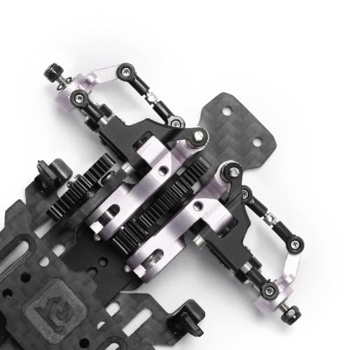 RC Car Frame, 1/24 1/28 TG Racing Carbon Fiber Assembled Mini Rear Drive RWD Drift Racing Car Frame Body Kit with Tools DIY Parts (Purple) - color: G.purple 2