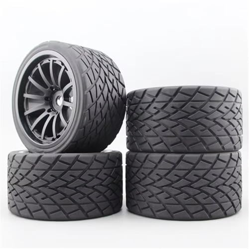 for HPI for Traxxas 17mm Metal Hub 26412 4pcs RC 1/8 for Monster Truck On Road Wheels&Tire Set Tyre 12 Spoke Rc Car Tires
