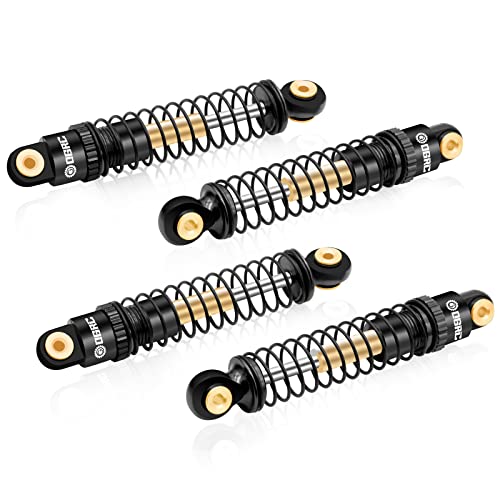 OGRC Shocks Absorber Aluminum Front & Rear Shock Damper RC Shocks for Axial SCX24 C10 JLU Deadbolt Gladiator Bronco Upgrade Parts (Black) - color: Black