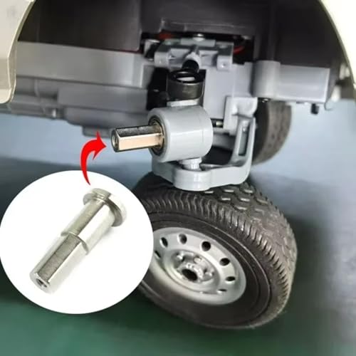 RC Car Upgrade Part for Wpl D12 1/10 5Mm Metal Combiner Wheel Hub Hex Adapter with Bearing Rc Truck Car Upgrade Accessories Parts(Silver) - size: Silver