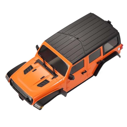 6.10 inches (155mm) Wheelbase Shell Hardtop Body Replacement Part for TRX4M Bronco Defender AX8560 1/18 RC Crawler Chassis (Orange) - color: Orange