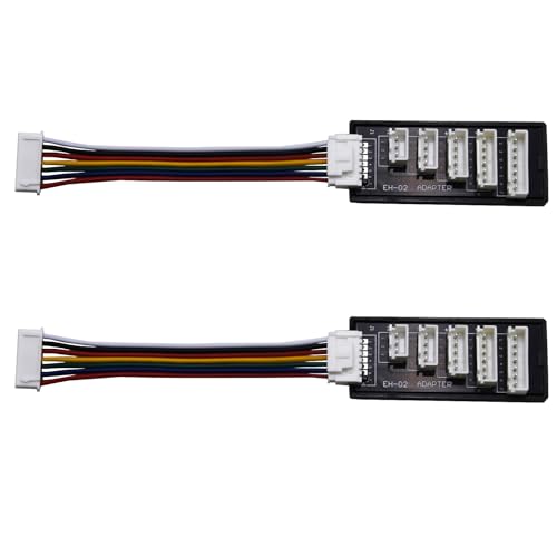 Blomiky 2 Pack JST-XH-7P to 2S-6S 7.4V-22.2V Charge Convert Boards and Balance Socket Cables for B6 C150 Balance Charge/XH-7P Board *2