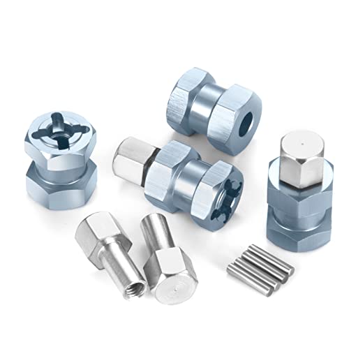RC 12mm Wheel Hex Drive Hubs Combiner Coupler Aluminum 15mm Offset Extension Drive Adapter for 1/10 Axial SCX10 Wraith RC Crawler Car Upgrade Parts (Titanium) - color: Titanium