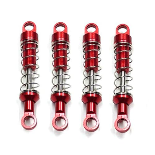 Compatible With MN For MN78 For MN168 1/12 RC Car Upgrade Parts Accessories Metal Non-Hydraulic External Spring Shock Absorber Set RC Assortment(Red)