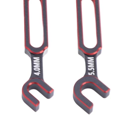 Drfeify 4PCS RC Car Wrench Repair Tool, 3.0/3.2/3.5/3.7/4.0/5.0/5.5/6.0mm RC Turnbuckle Nut Ball Joint Remover Universal Upgrade Parts (Red) - color: Red