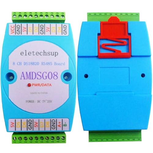 8CH DC 12V 24V DS18B20 Temperature Acquisition Module RS485 3000V Optical Isolation Communication Modbus RTU(8CH Collector) - color: 8ch Collector