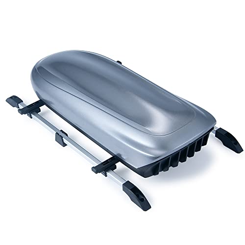 RC-Hub Plastic Roof Trunk Luggage Rack Box for 1/10 TRX-4 TRX-6 RC Crawler Car,Roof Top Carrier Storage Luggage Box for RC Crawler (Titanium) - color: Titanium