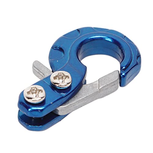 RC Winch Trailer Hook Set 2Pcs, 0.9x0.5in/2.3x1.3cm | Aluminum Alloy | 1/10 Crawler Truck | SCX10 D90 Compatible | Simulation Design | RC Car Accessory(Blue) - color: Blue