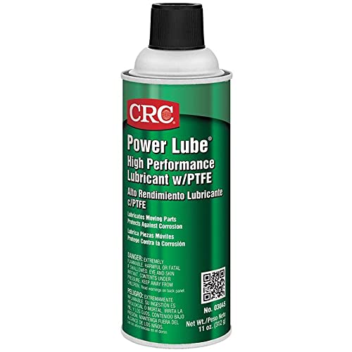 CRC Power Lube Industrial High Performance Lubricant With PTFE, 11 Wt Oz, High Performance Aerosol Lubricant Spray | High-performance formula for high-load applications needing extra pressure resistance, part 03045 - style: Lubricant
