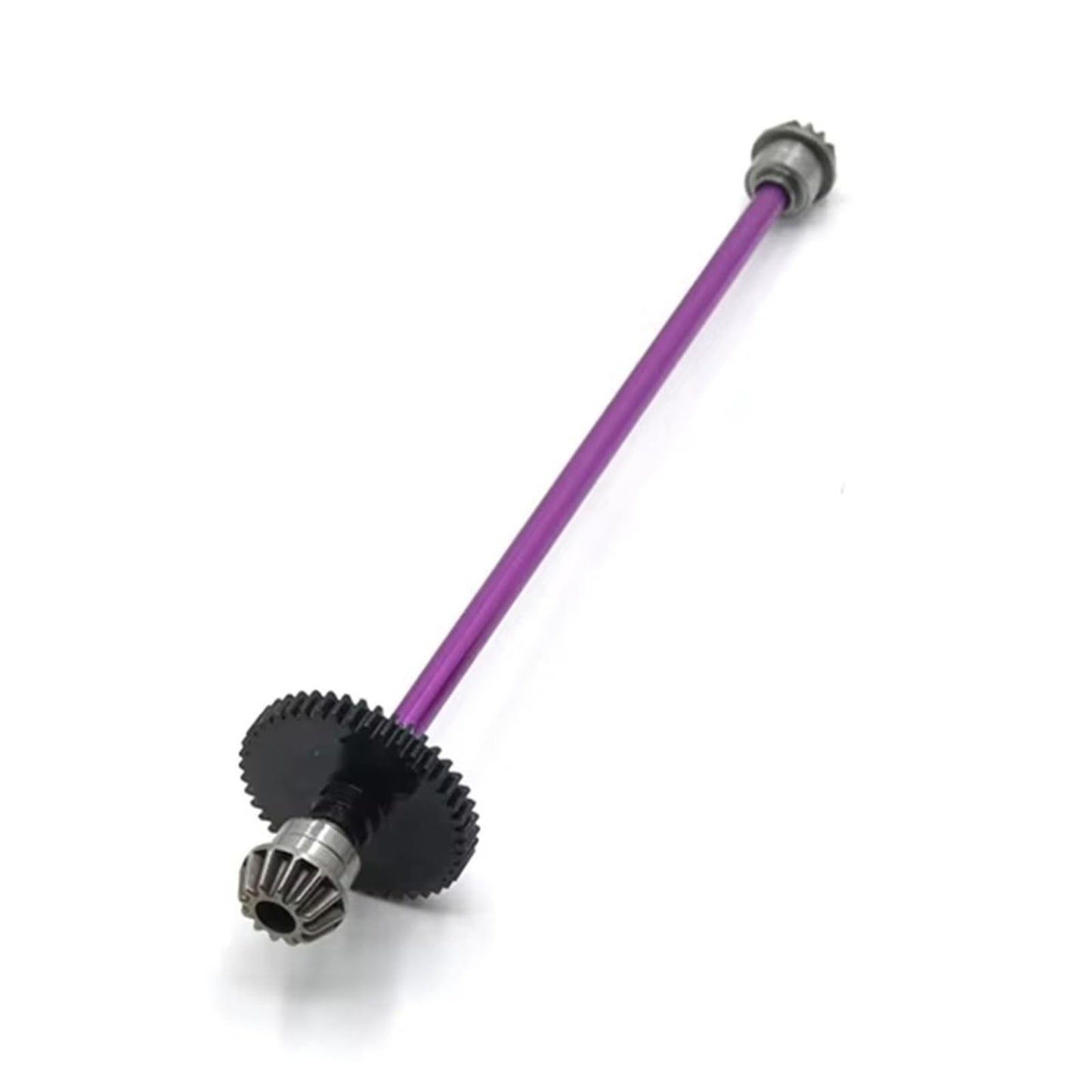 RC Car Accessories Compatible with Wltoys 144001 144002 144010 1/14 RC Car Upgrade Parts Center Drive Shaft Assembly Steel Reduction Gear 27T Motor Gear(Purple) - color: Purple