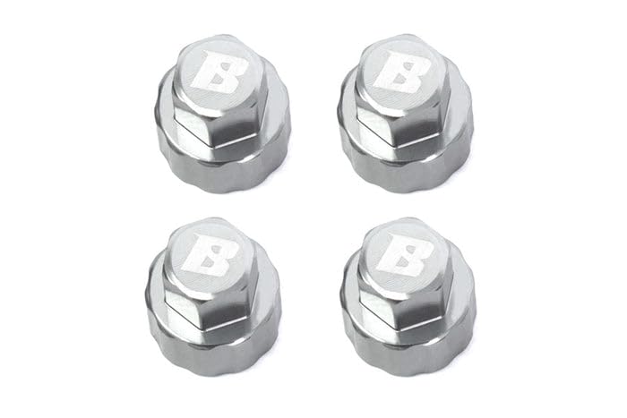 RC Crawlers Truck Upgrade Parts for FMS FCX24 FCX18 1/24 and 1/18 Scale : M3 1.0" Aluminum D-Hole Beadlock Wheels Hub Cover (4pcs) Gun Metal - color: Gun