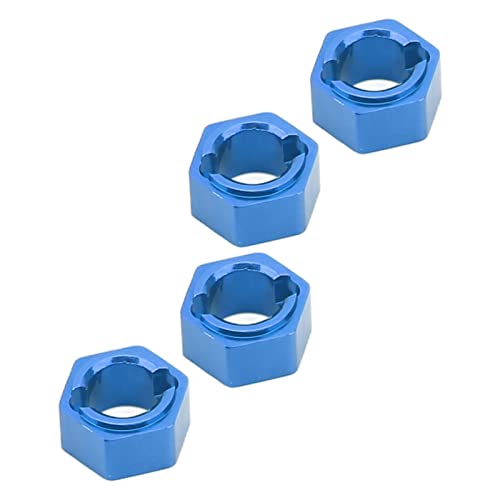 7mm Hex Combiner, Wheel Hub Hex Adapter Aluminum Alloy RC Wheel Hex Drive Adapter Compatible with FMS FCX24 1/24 RC Car (Blue)