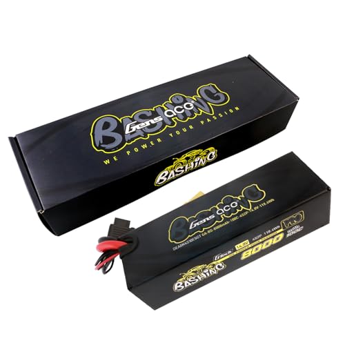 Gens ace 8000mah 4S2P 100C 14.8V G-Tech Bashing Pro Lipo Battery Pack with EC5 Plug(2 Pcs) - size: 4S2P 8000mAh