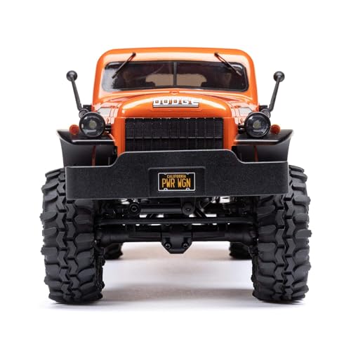 Axial RC Truck SCX24 40's 4 Door Dodge Power Wagon Orange1/24 4 Wheel Drive-RTR (Everything Needed to Run Included) AXI00007T1 - color: Orange
