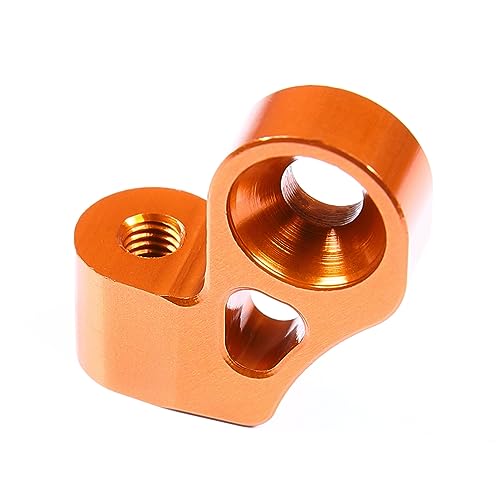 CNC Aluminum Metal Clutch Fixed Mount for 1/5 RC Car HPI rv Baja 5b 5t 5sc SS Engine Upgrade Part (Orange) - color: Orange
