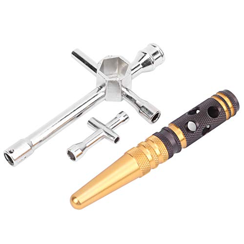 RC Car Body Reamer & Cross Wrench Set | 2 - in - 1 Hole Opener & 10 Sleeves for RC Cars/Trucks | Sturdy Metal RC Accessories Kit