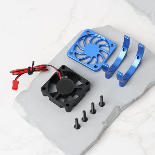 2Pin GPM High Speed Cooling Fan Compatible with TRAXAXAS Mini XRT BXL XS(108076-1) 36mm Blue - color: Blue