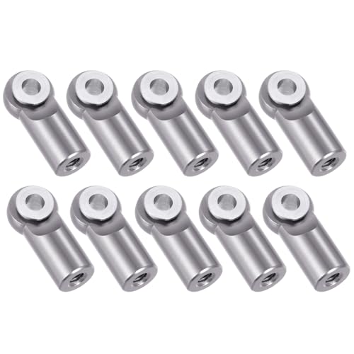 10pcs Metal Tie Rod End Balls M2.5 Ball Joint Head for RC Crawler Car Upgrade Parts (Titanium) - color: Titanium