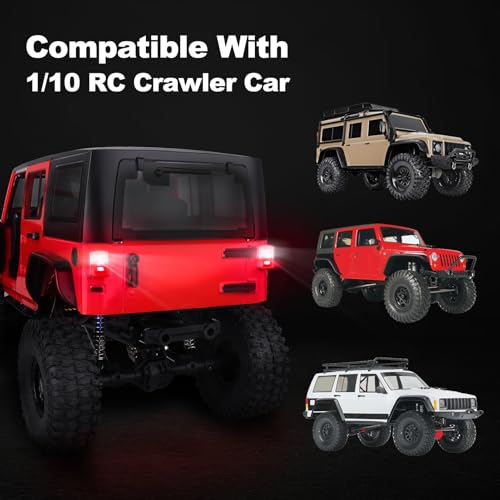 HobbyPark RC Car 8 LED Light Kit Headlights Taillight LEDs Accessories for Traxxas Slash Rustler Arrma Axial SCX10 Redcat RC4WD HPI Truck Tamiya Crawler Body Parts