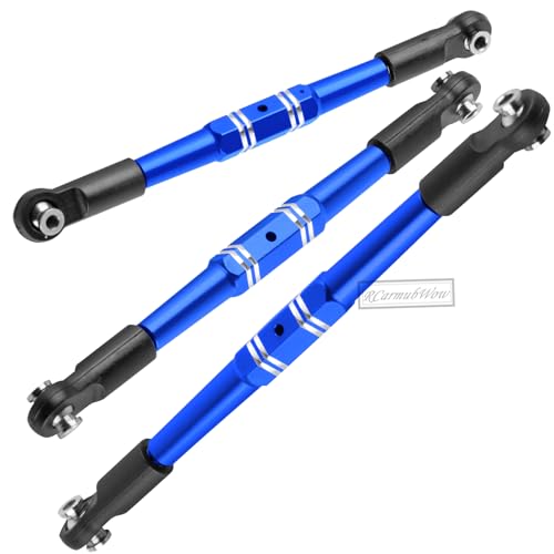 RC Turnbuckles Camber Links Upgrades Part for 1/10 Outcast/Kraton 4x4 4S V2 BLX,Alloy Aluminium Links Steering Linkage Turnbuckles Tie Rods Linkage Set,Navy Blue - color: Navy Blue(1set)