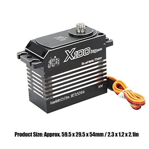 Kadimendium RC Servo for 1/5 RC Model, Aluminum Alloy RC Servo 100KG for 1/5 RC Boat