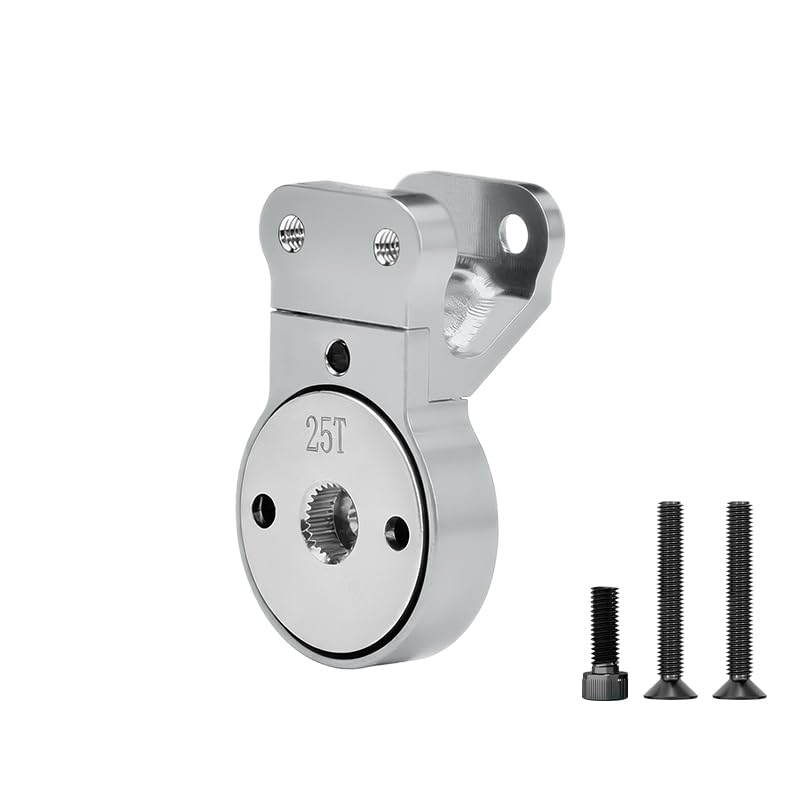 GPM Upgrades Aluminum 7075 Servo Saver Steering 25T W. Built-in Spring for Arrma 1/10 Gorgon 4X2 Mega 550 Brushed Monster Truck Rtr-Ara3230St1 (Silver) - color: Silver