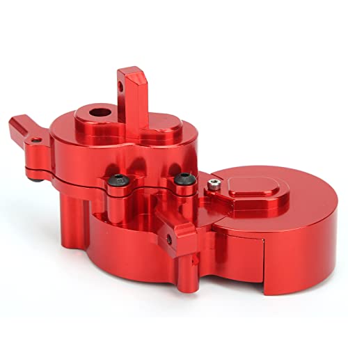 Aluminum Alloy Transmission Case Housing Set, RC Gearbox Housing for GEN8 1/10 RC Car, CNC 6061 - T6 with Hard Anodized Finish and PTFE Coated Gears (Red) - color: Red