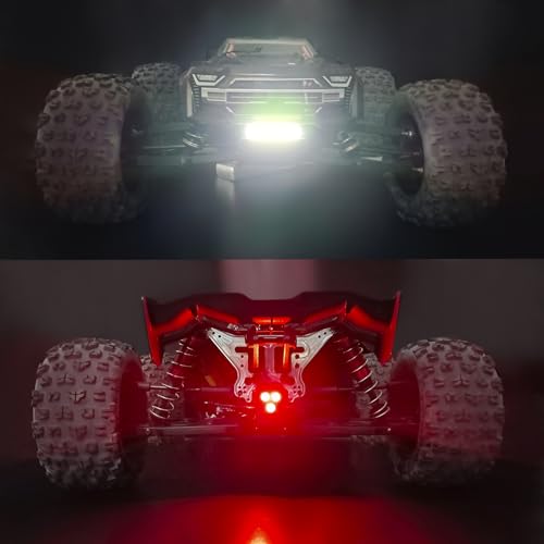 1 Set RC Car LED Light Kit for 1/8 ARRMA KRATON V4 V5 Upgrade Parts | RC Front & Rear LED Lights Kits for Spotlight Headlight Taillight