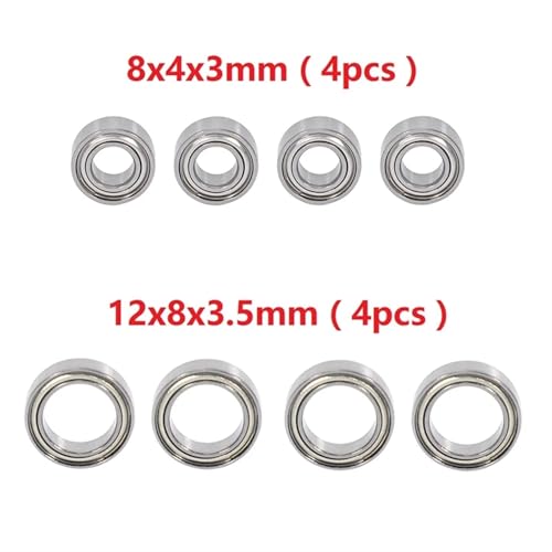 Bearing Kit for SG1603 SG1604 for UDIRC UD1601 UD1602 UD1603 UD1604 1/16 rc Car Spare Parts Accessories 8Pcs Ball Bearing Set