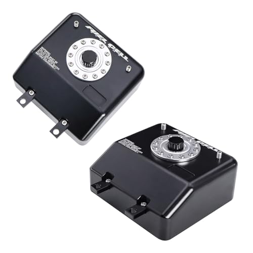 H10 Aluminum Alloy Simulated Cell Receiver Equipment Box Electric Box Fuel Tank for 1/10 RC Crawler Car Vanquish H10 Optic LCG Upgrade Parts (Black) - color: Black