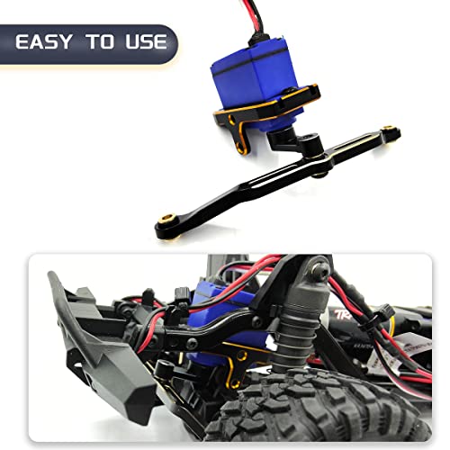 Brass Steering Links Aluminum Servo Horn and Servo Mount for 1/18 TRX4M RC | Upgrade Parts for TRX-4M,Weighted Rod Tie Linkage,CNC Machined,Easy Assembly,Precision Fit