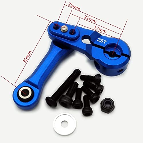 Aluminum 25T Servo Horn and Steering Link Tie Rod Red for Arrma Kraton Mojave Outcast Talion Typhon Notorious Infraction AR340061 AR330230