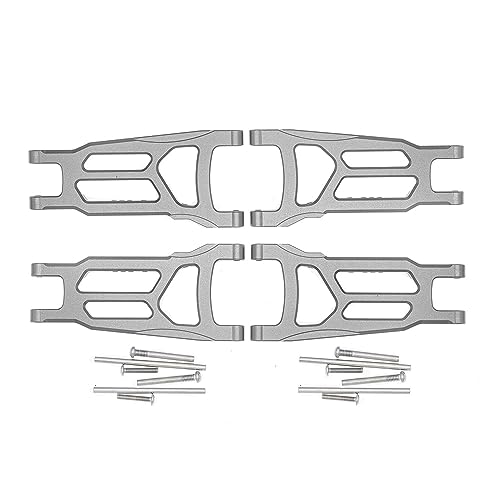 4-Pack Alloy Front&Rear Suspension Arms for Traxxas 1/10 4X4 Slash, Stampede, Rustler 4WD VXL-Replaces Part 3655 - color: Titanium