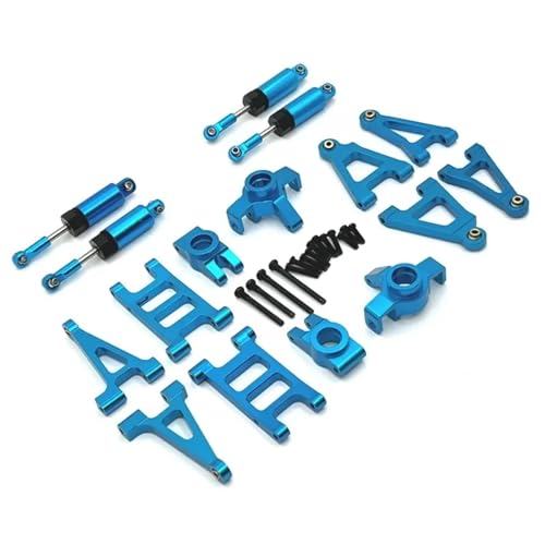 RC Models Components For Mjx 14301 14302 14303 1/14 4WD Shock Absorber Steering Tie Rod RC Metal Upgrade Parts Accessories Replacement Replace(Blue) - color: Blue