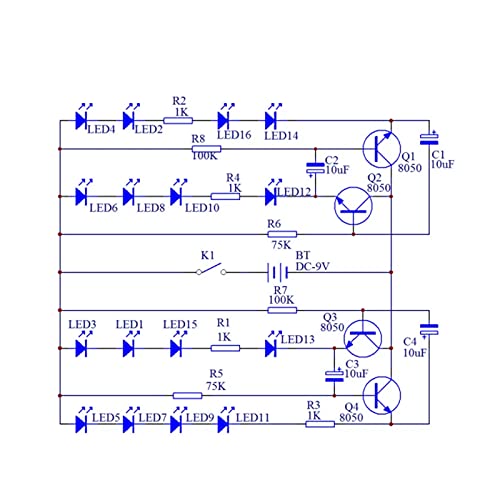 Soldering Practice Kit DIY Mini 2-Color Xmas Tree Plug-in Circuit Kit Learn Soldering Kit for Beginners - style: DJJ001