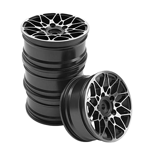 OD62mm Hard Plastic RC Drift Car Tires & Wheel Rims 12mm Hex Tyre & Metal Wheel Rims RC 12mm Hex Hubs 1/10 RC Drift On-Road Racing Touring Wheel Rim