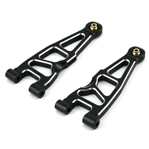 Aluminum Upgrade Parts Set for ARRMA 1/16 Mini Kraton 3S, Front/Rear Upper/Lower Arm, Gearbox Cover, Wing, Steering Link (Black Front/Rear Upper/Lower Arm Set) - color: Black Front/Rear Upper/Lower Arm Set