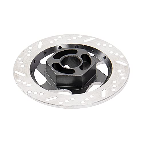 4Pack ShareGoo Metal 12mm Hex Hub Wheel Rim Tires Brake Disc Compatible with Traxxas Tamiya HSP HPI Redcat Racing 1/10 RC On-Road Car (Titanium) - color: Titanium