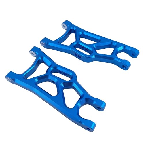 Aluminum Front Lower Suspension Arms for 1/10 Slash 2WD RC Car (Blue) | 3631,A-Arms,CNC Machined,Heavy Duty,High Strength,Precision Fit,Wear Resistant,Durable,RC Upgrade Parts - color: Blue
