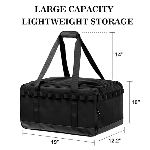 35L Camping Bag,Tactical Duffle Bag with Waterproof Bottom,Shoe Bag for Travel/Outdoor with 3 Adjustable Dividers,Picnic Camping Organizer,Multi-functional Duffel Bag for Camping/Sports/GYM - style: Standard Style