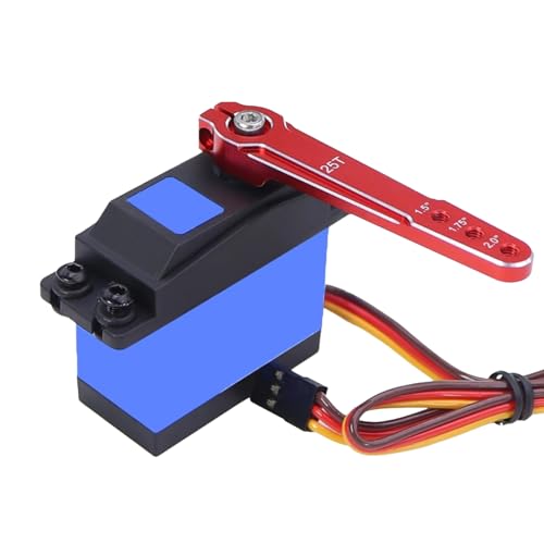 2Pcs Aluminum 1.75inch 25T Servo Arm Horn Long Steering Servo Arms Compatible Futaba Savox Xcore HL HSP HD Power Rc Servos for RC Airplanes RC Plane Crawler Car