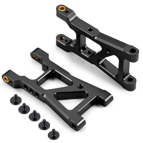 RC Aluminum Alloy Front & Rear Lower Suspension Arms Set Compatible with Tamiya XV01 1/10 RC Drift Car Upgrade Replace Parts, High-Precision XV01 Lower Swing Arms Set (Black) - color: Black