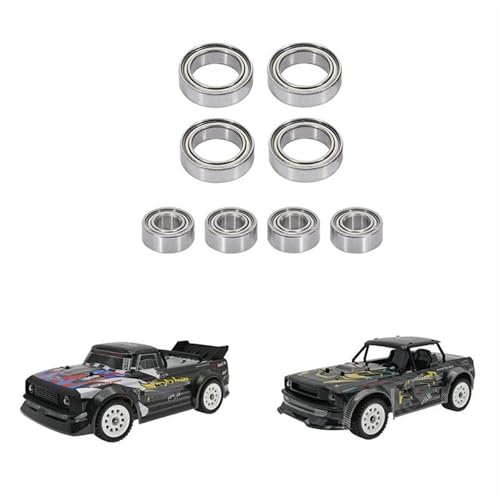 Double Rubber Seal for SG1603 SG1604 for UDIRC UD1601 UD1602 UD1603 UD1604 1/16 rc Car Spare Parts Accessories 8 Pcs Ball Bearing Set
