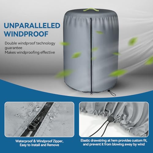 Durable 600D Tire Storage Bag,Large Tyre Dust Protective Cover with Waterproof Zipper, Spare Stack Storage Tire Cover for Indoor/Outdoor Use,Universal Fits Trucks,SUV,Jeep,Car,Trailer,RV,Camper Wheels - size: 32 inch Diameter, 47 inch Height